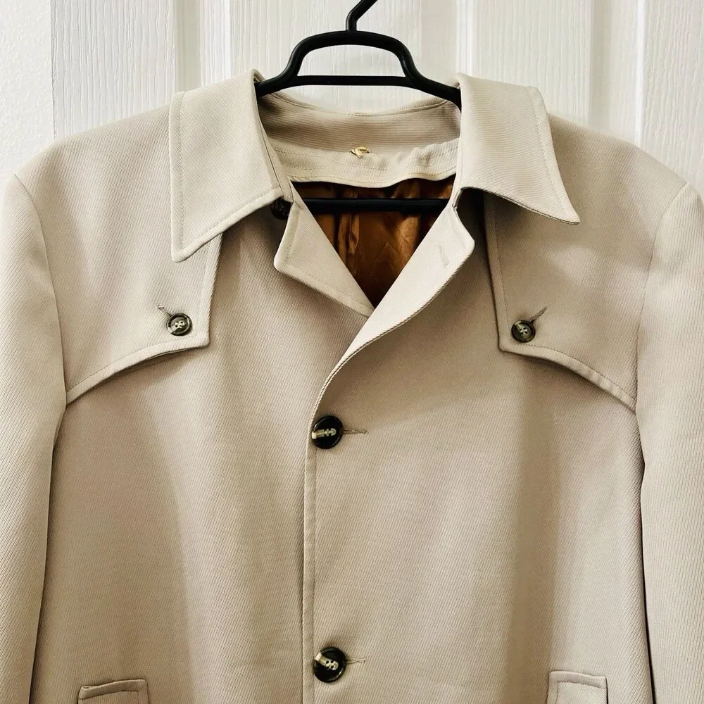 Vtg Sterlingwear of Boston Men's 44 70s Lined Coat Western Union Made USA Jacket - Picture 2 of 16